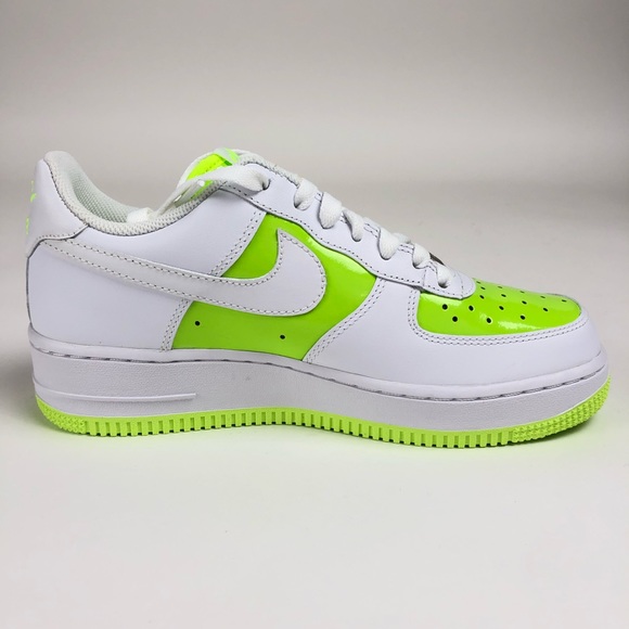 Nike Air Force One Womens Neon Low Top Sneakers - Picture 4 of 7